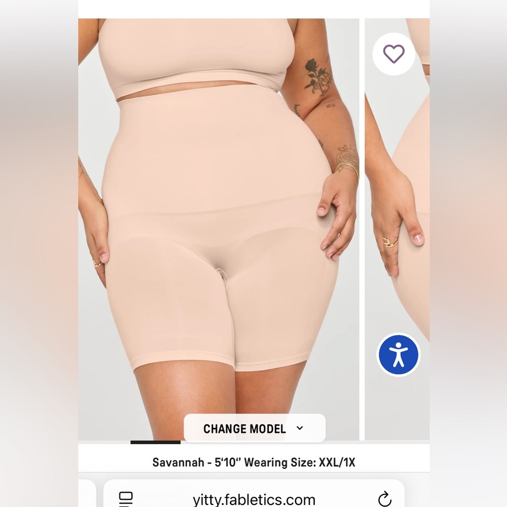 NWT Yitty Nude Shaping Shorts nearly naked ultra high waist booty lift short